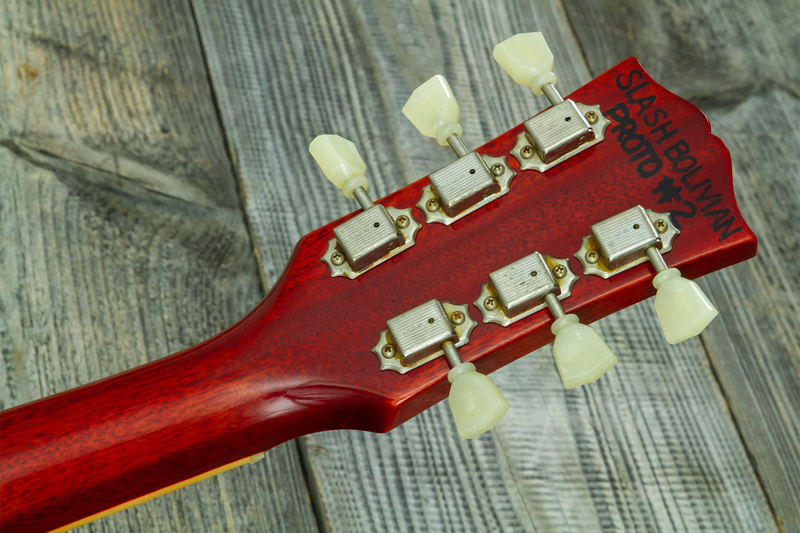 Gibson Custom Shop M2m Slash Les Paul 1958 Standard Proto #2 - Vos Vermillion Burst - Single cut electric guitar - Variation 21