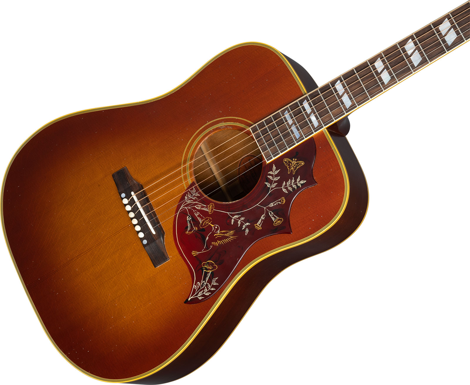 Gibson Custom Shop Murphy Lab Hummingbird 1960 Fixed Bridge Dreadnought Epicea Acajou Rw - Light Aged Cherry Sunburst - Acoustic guitar & electro - Va