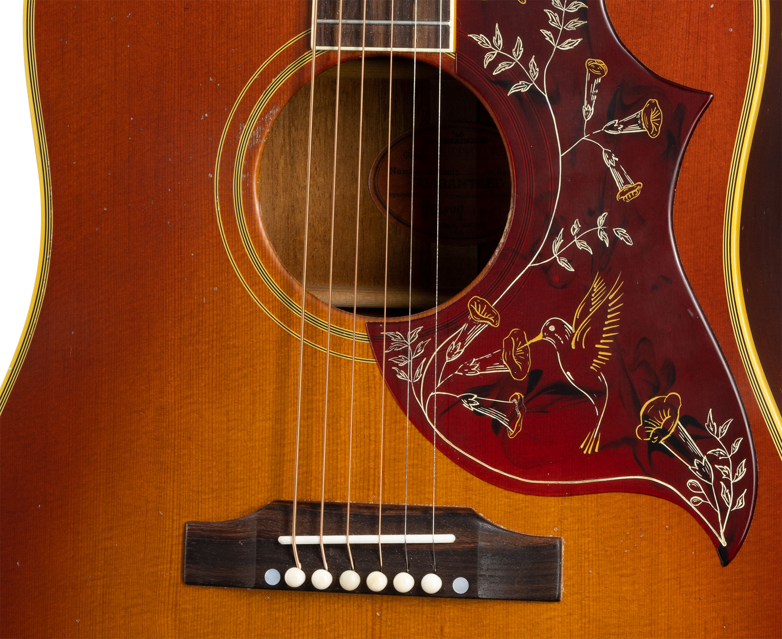 Gibson Custom Shop Murphy Lab Hummingbird 1960 Fixed Bridge Dreadnought Epicea Acajou Rw - Light Aged Cherry Sunburst - Acoustic guitar & electro - Va
