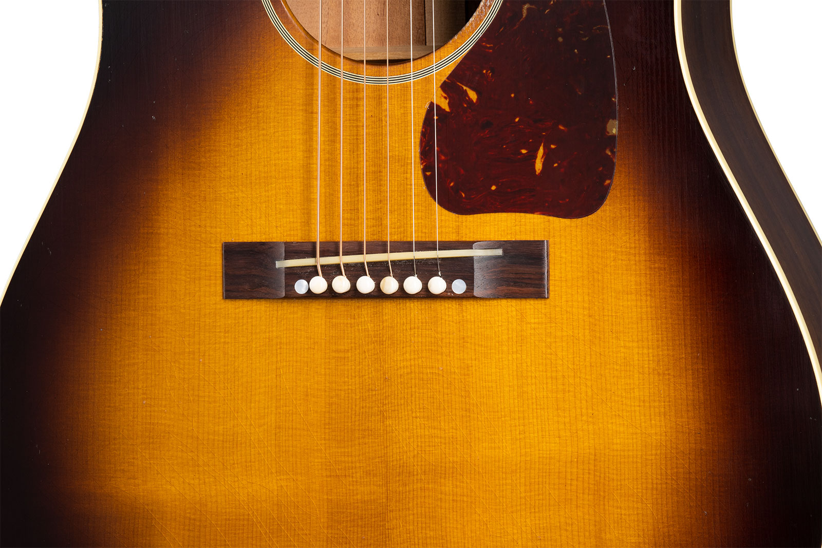 Gibson Custom Shop Murphy Lab J-45 Banner 1942 Dreadnought Epicea Acajou Rw - Light Aged Vintage Sunburst - Acoustic guitar & electro - Variation 4