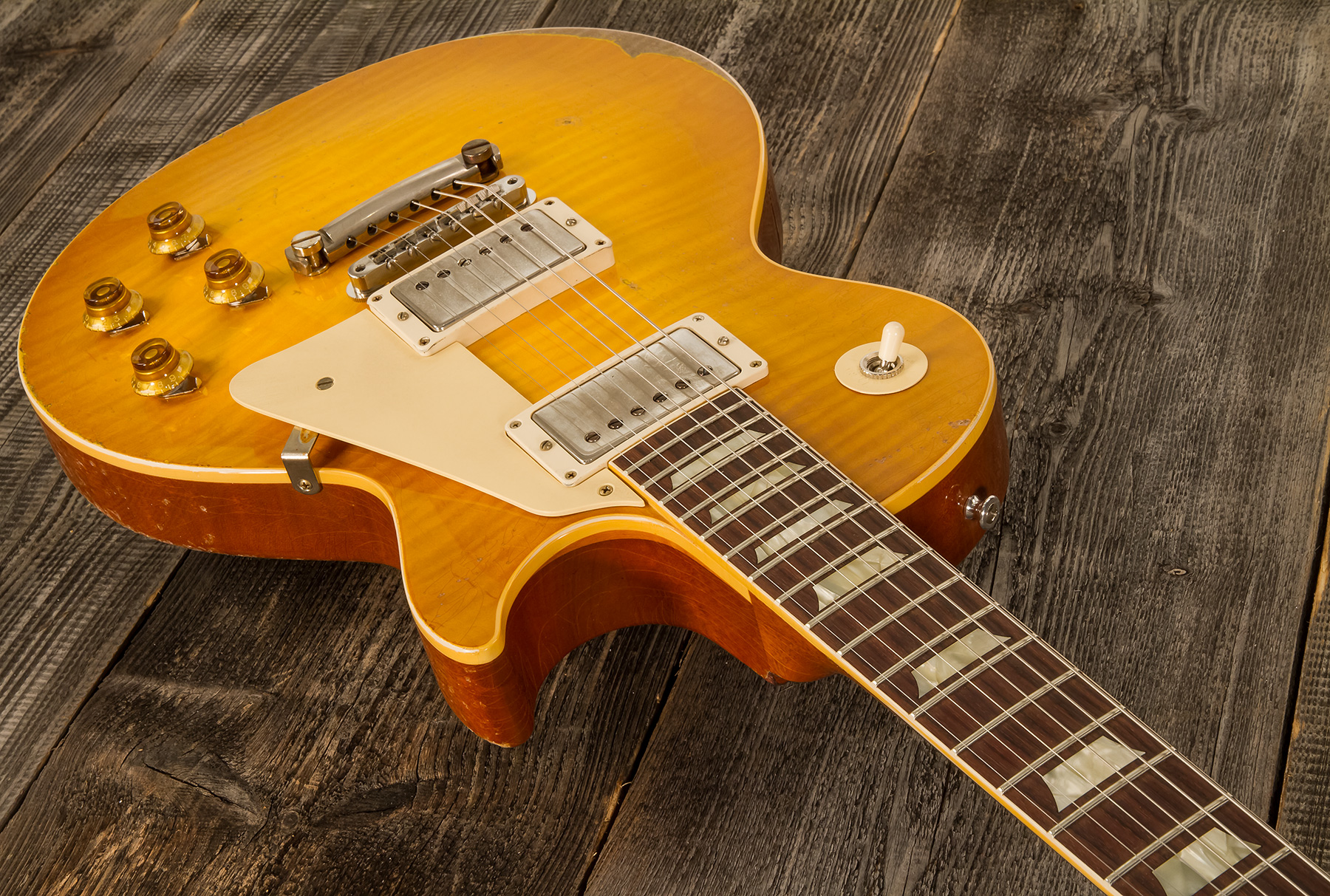 Gibson Custom Shop Murphy Lab Les Paul Standard 1959 Reissue 2h Ht Rw #92817 - Ultra Heavy Aged Lemon Burst - Single cut electric guitar - Variation 1