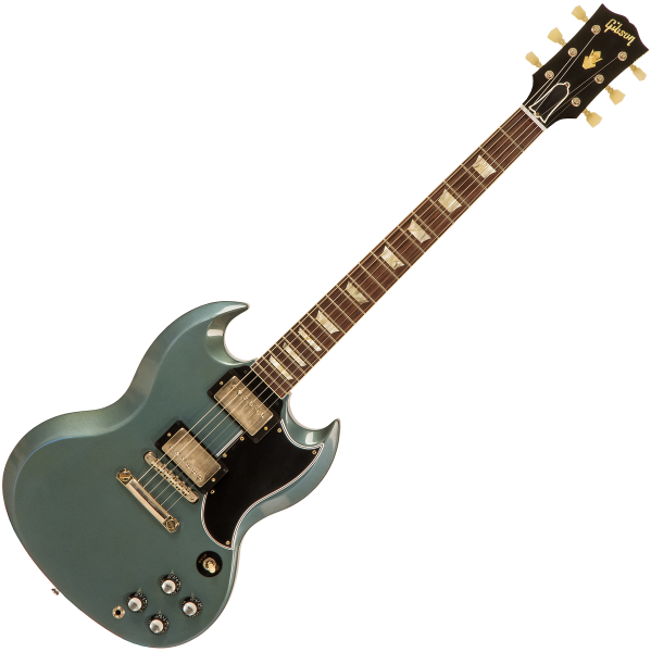 Solid body electric guitar Gibson Custom Shop Murphy Lab 1964 SG Standard Reissue #108681 - Light aged pelham blue