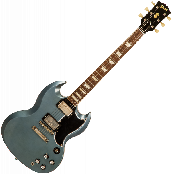 Solid body electric guitar Gibson Custom Shop Murphy Lab 1964 SG Standard Reissue - Light aged pelham blue