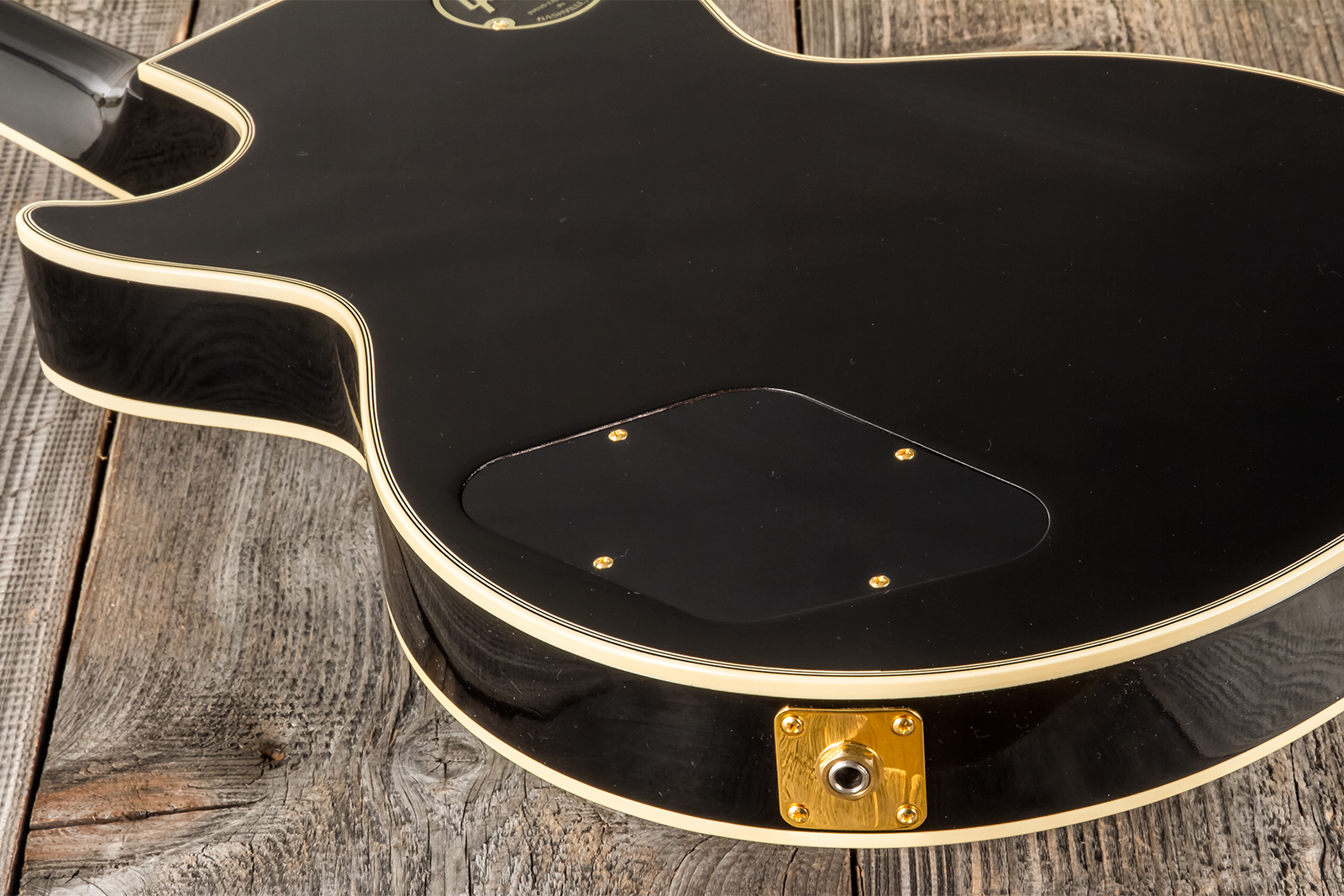 Gibson Custom Shop Peter Frampton Les Paul Custom Phenix Signature 3h Ht Eb - Vos Ebony - Single cut electric guitar - Variation 9