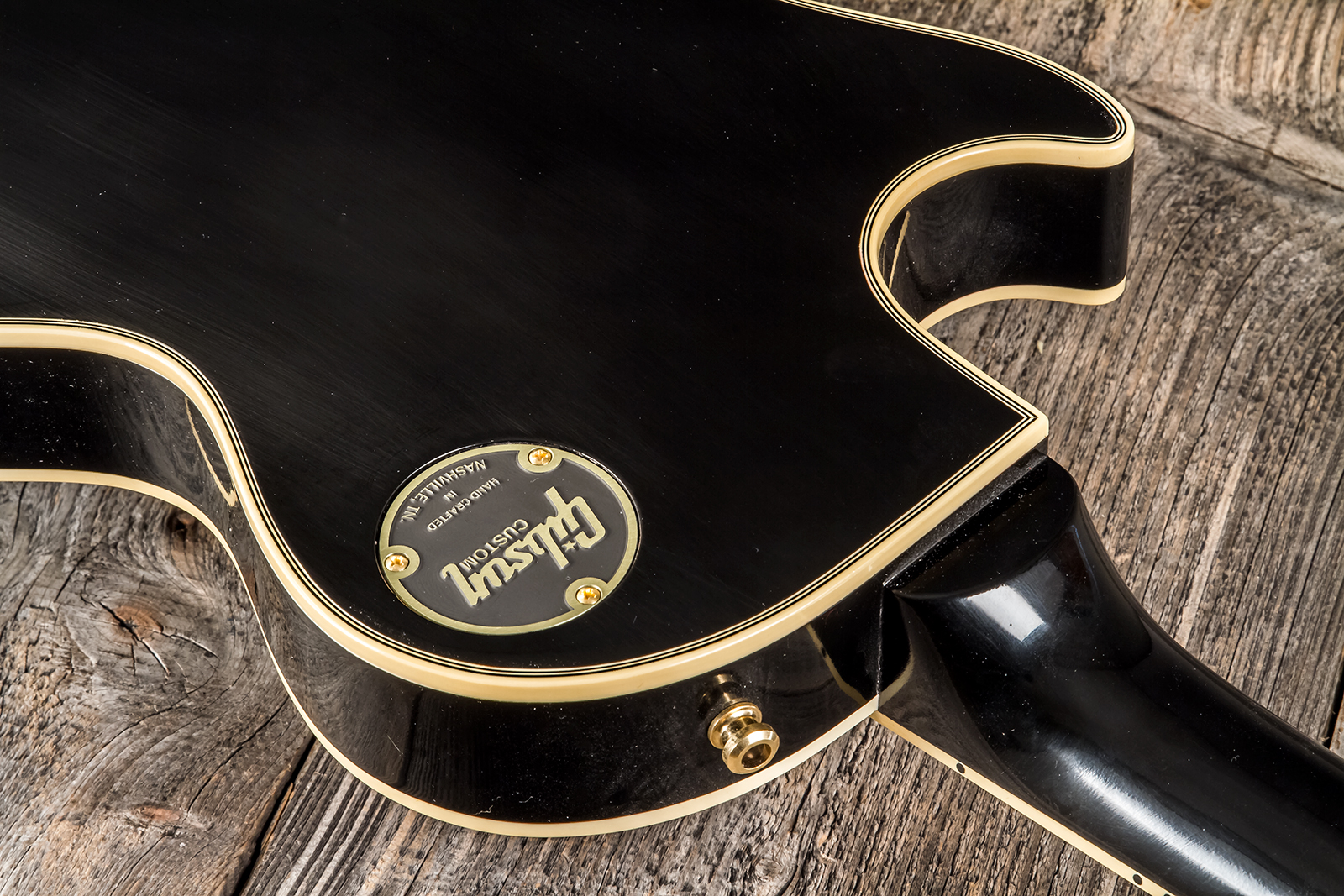 Gibson Custom Shop Peter Frampton Les Paul Custom Phenix Signature 3h Ht Eb - Vos Ebony - Single cut electric guitar - Variation 10