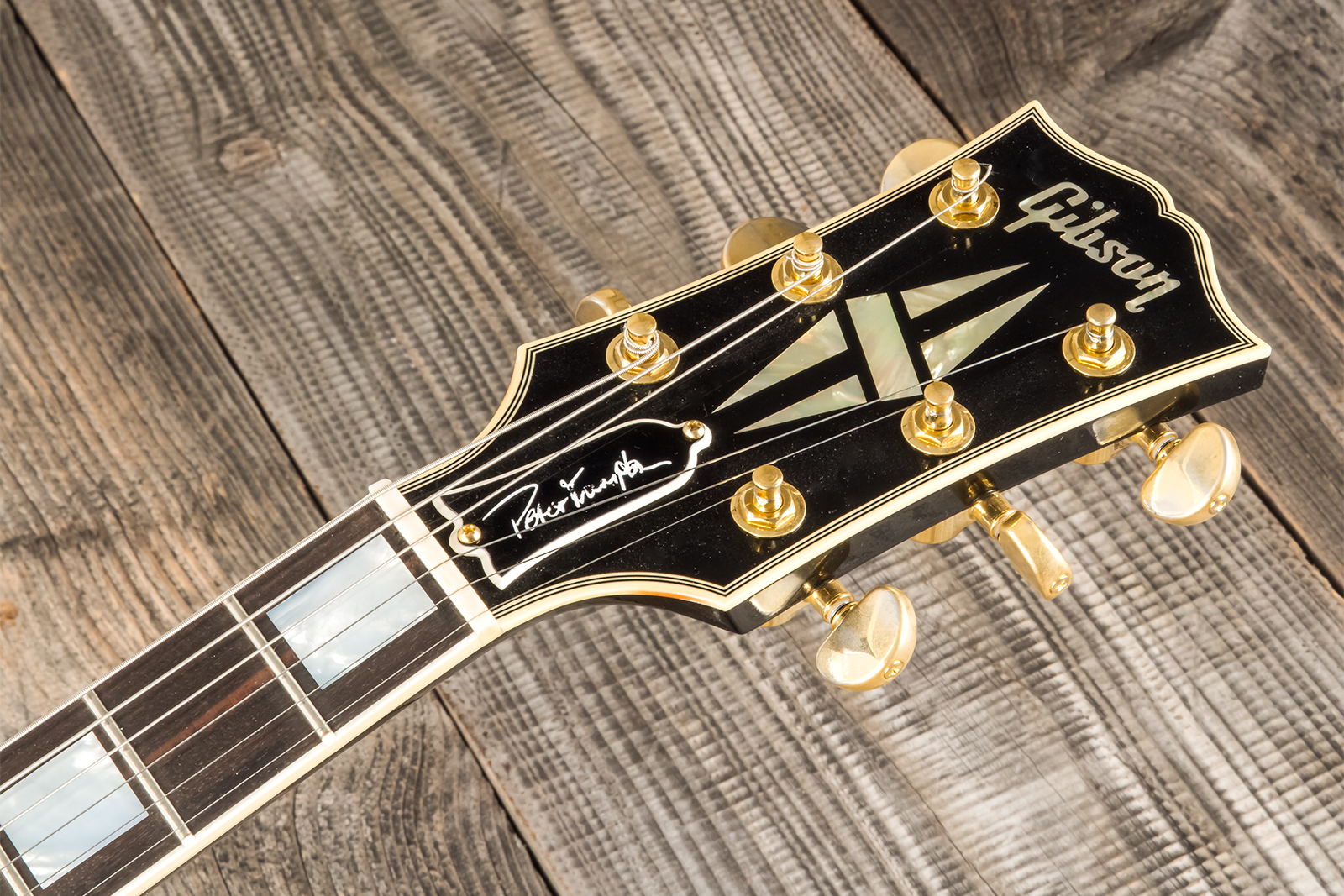 Gibson Custom Shop Peter Frampton Les Paul Custom Phenix Signature 3h Ht Eb - Vos Ebony - Single cut electric guitar - Variation 12
