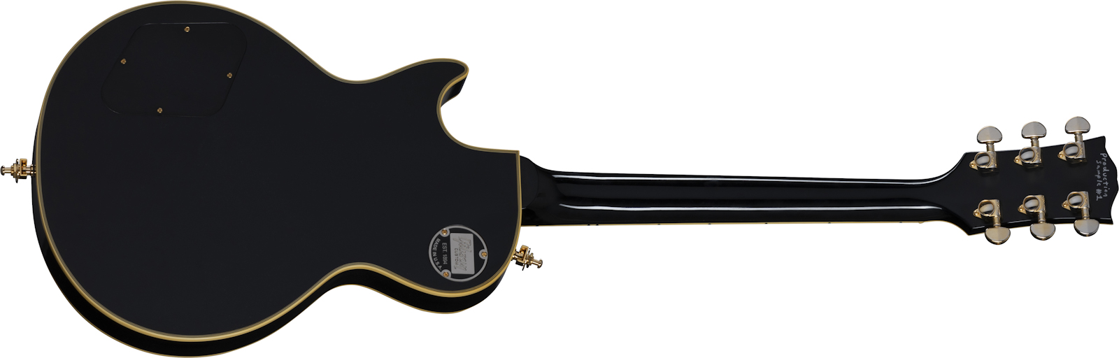 Gibson Custom Shop Peter Frampton Les Paul Custom Phenix Signature 3h Ht Eb - Vos Ebony - Single cut electric guitar - Variation 1