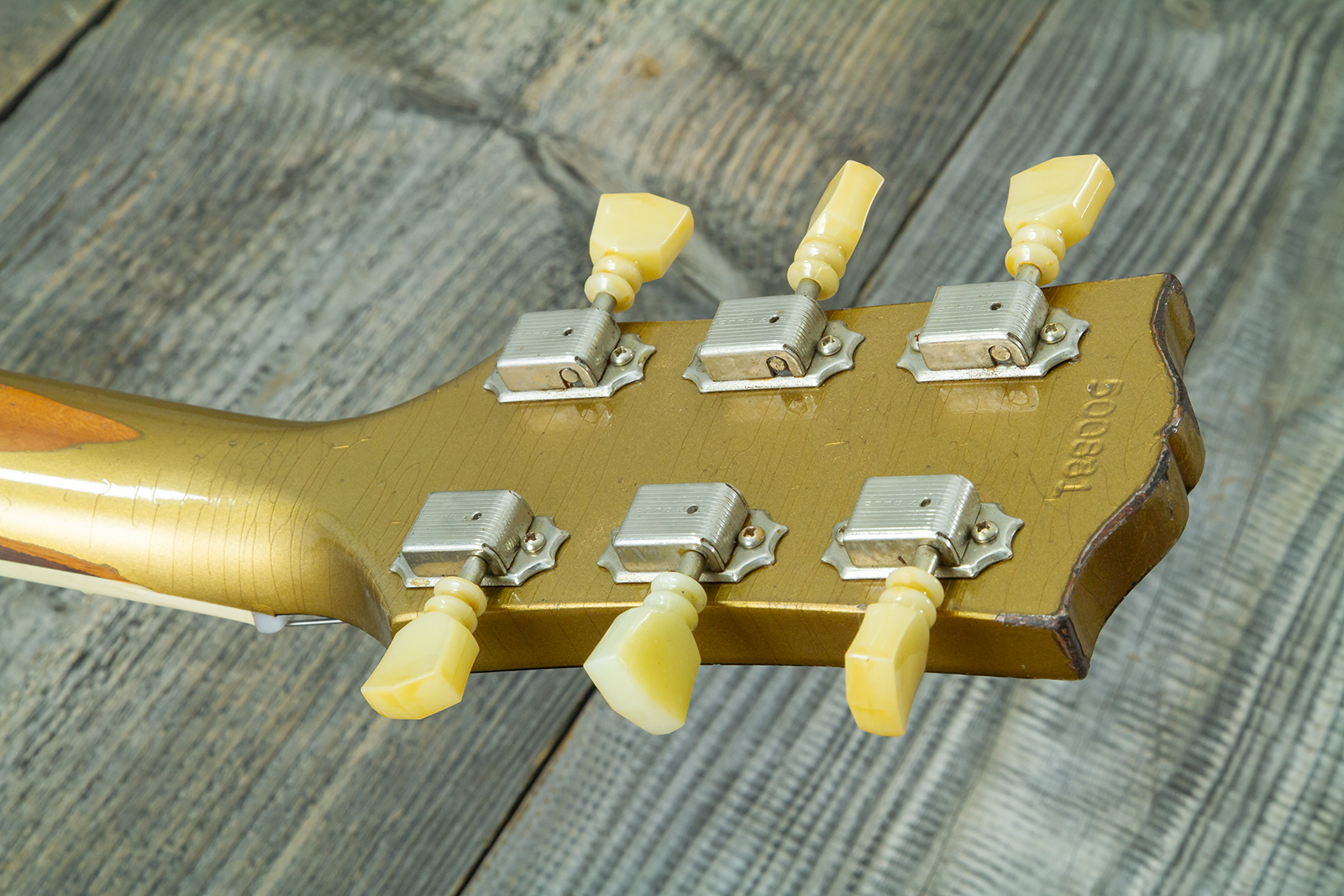 Gibson Custom Shop Sg Standard 1961 Reissue 2h Ht Rw #500881 - Murphy Lab Ultra Heavy Aged Double Gold - Double cut electric guitar - Variation 15