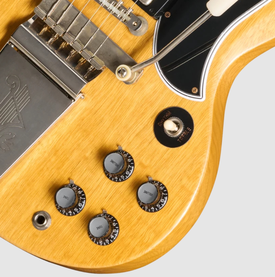 Gibson Custom Shop Sg Standard Reissue 1964 Korina Le Ltd 2h Trem Eb - Vos Antique Natural - Double cut electric guitar - Variation 3