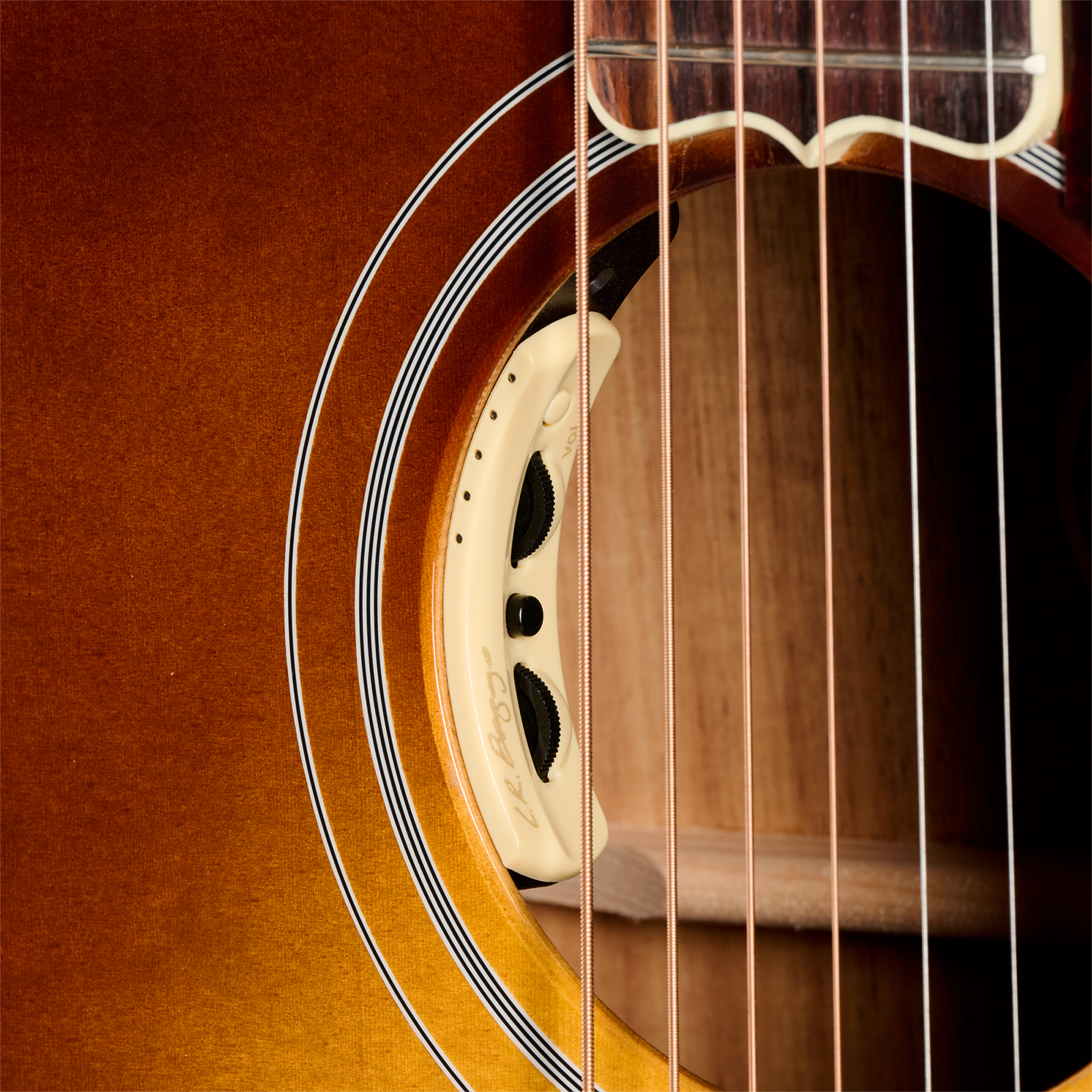 Gibson Custom Shop Sj200 Elegant Koa Artisan Jumbo Epicea Koa Rw - Honey Burst - Folk guitar - Variation 4