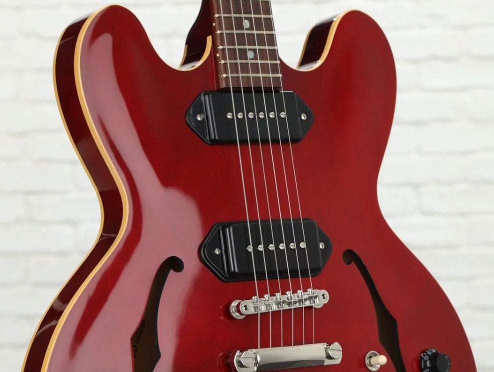 Gibson Es-335 Dot P-90 2019 Ht Rw - Wine Red - Semi-hollow electric guitar - Variation 2