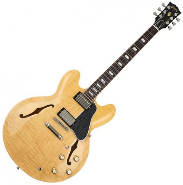 Semi-hollow electric guitar Gibson ES-335 Figured Ltd - Dark vintage natural