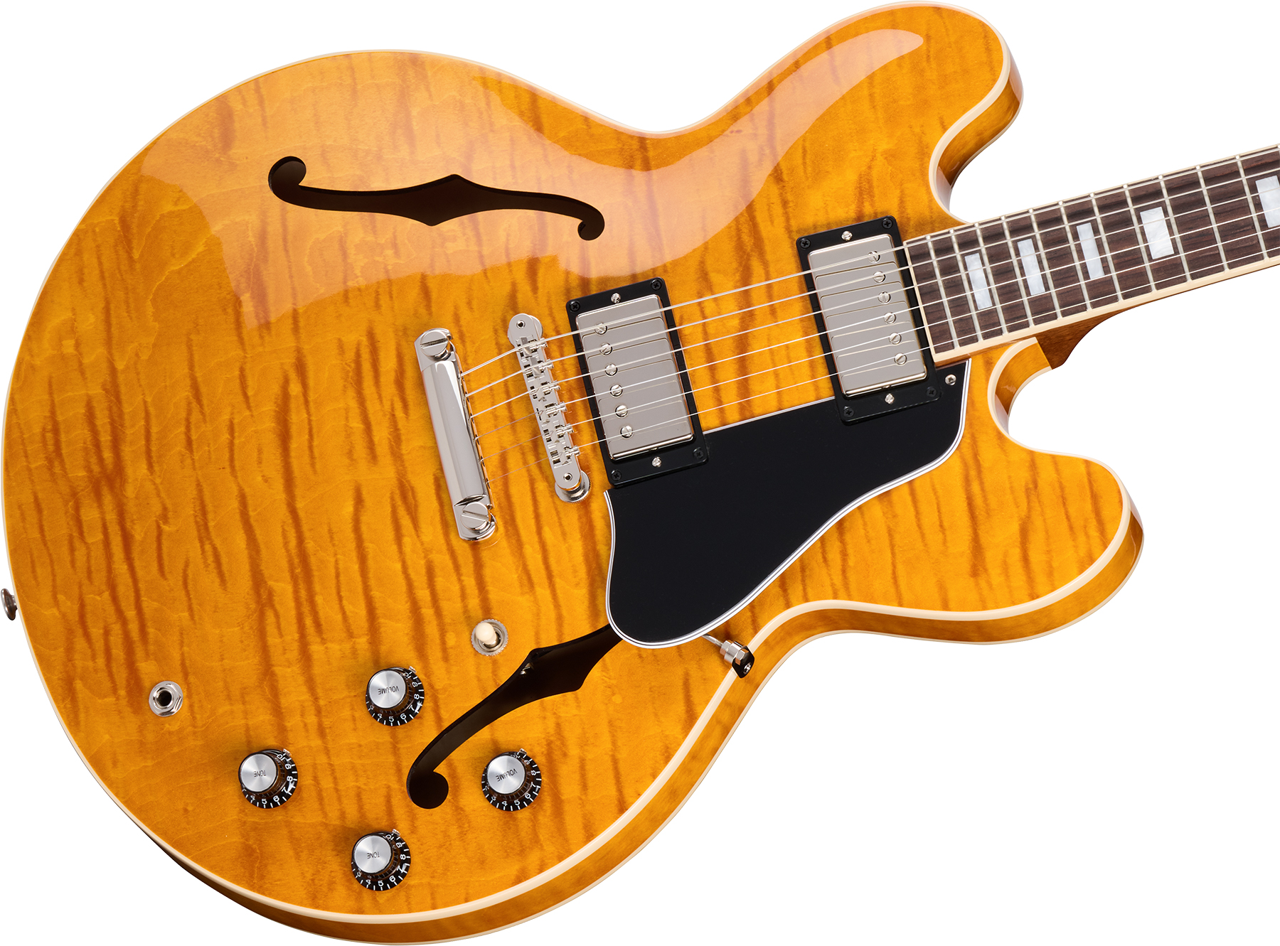Gibson Es-335 Figured Original Custom Color 2h Ht Rw - Honey Amber - Semi-hollow electric guitar - Variation 3