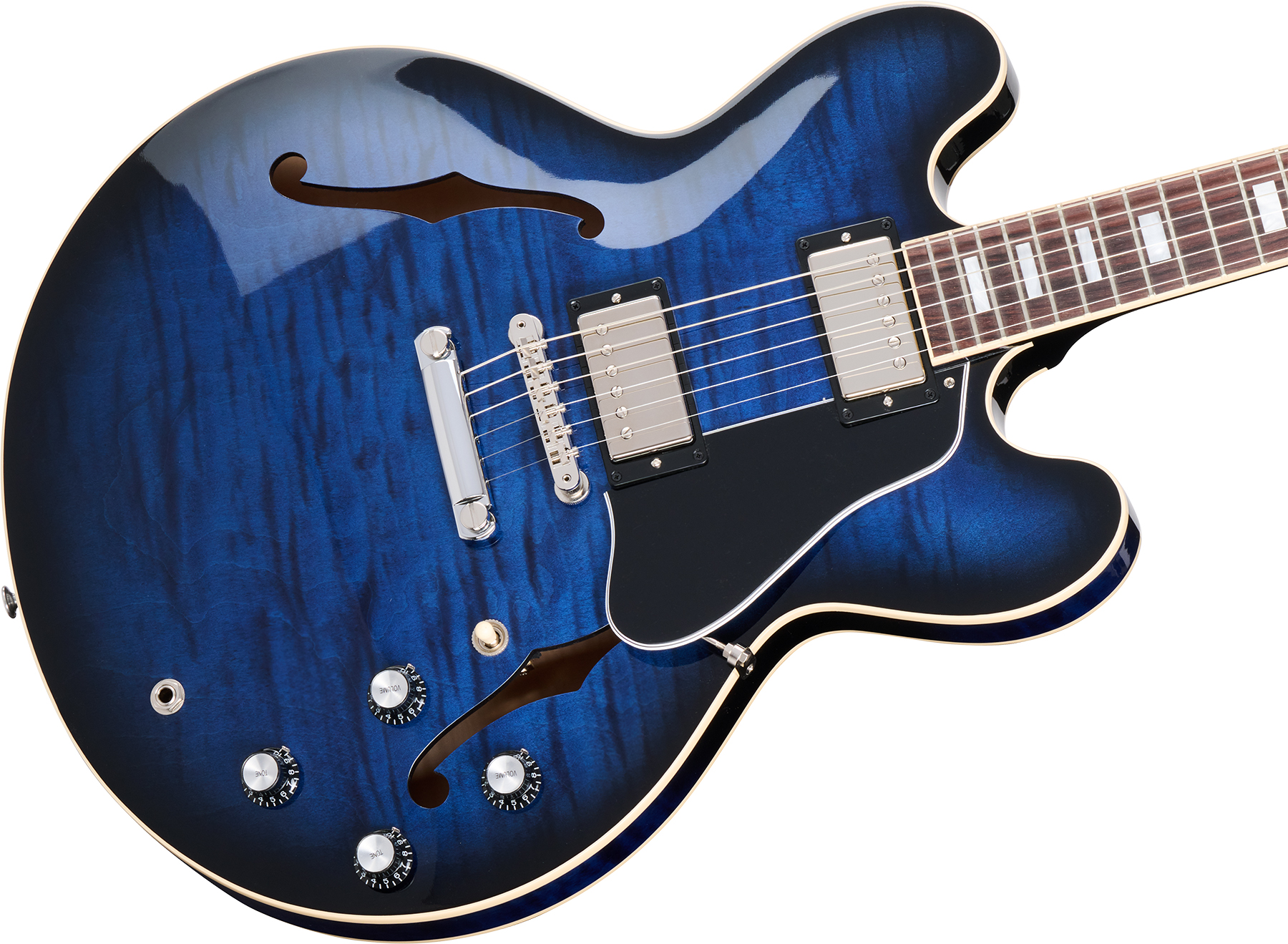 Gibson Es-335 Figured Original Custom Color 2h Ht Rw - Deep Ocean Burst - Semi-hollow electric guitar - Variation 3
