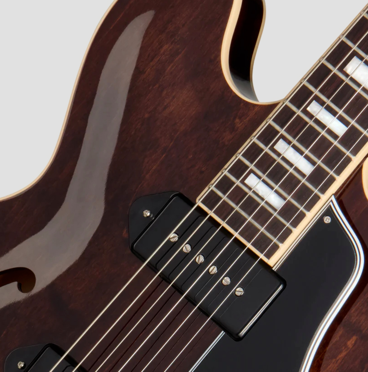 Gibson Es330 Original 2s P90 Ht Rw - Dark Walnut - Semi-hollow electric guitar - Variation 2