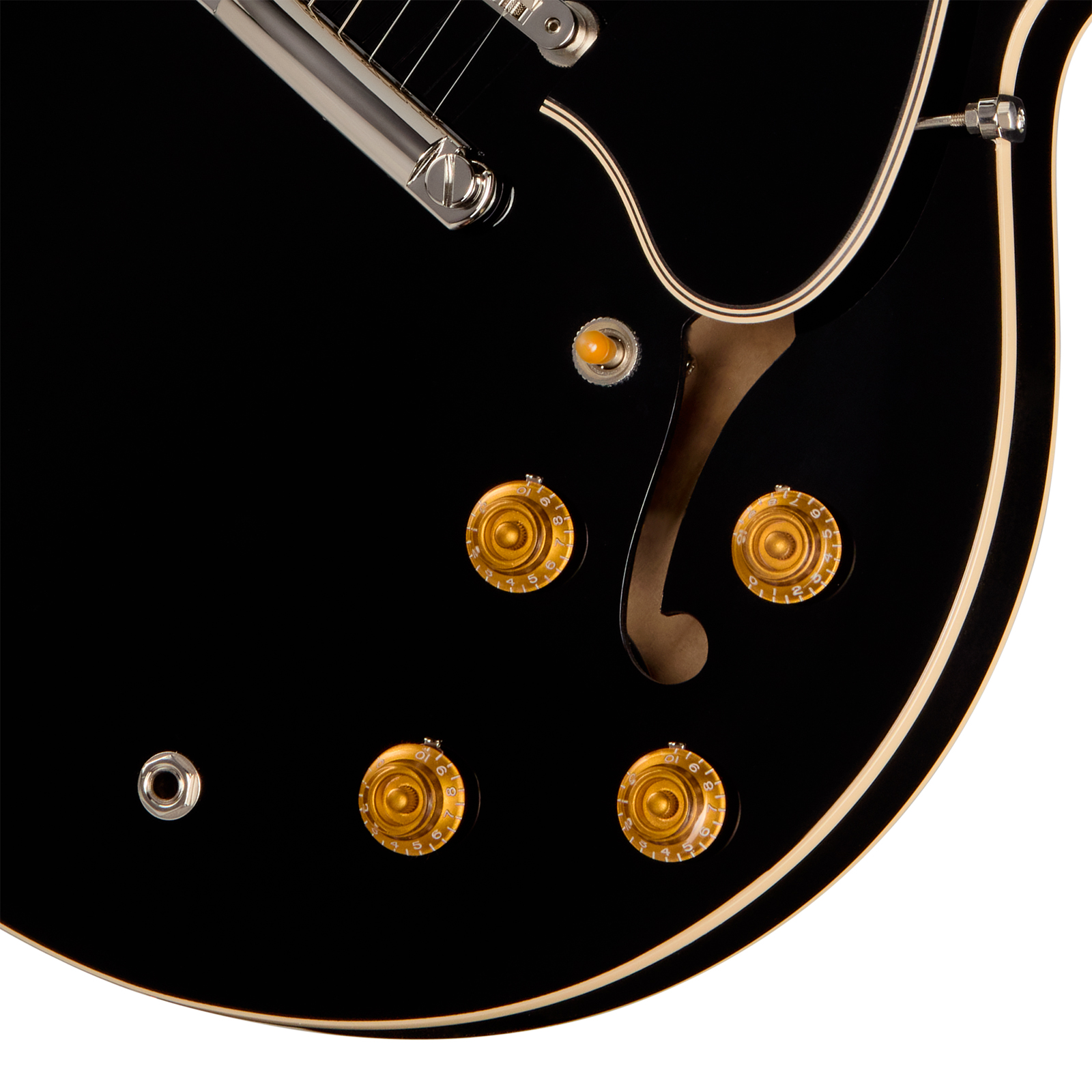 Gibson Es335 50s Usa 2h Ht Rw - Ebony - Semi-hollow electric guitar - Variation 3