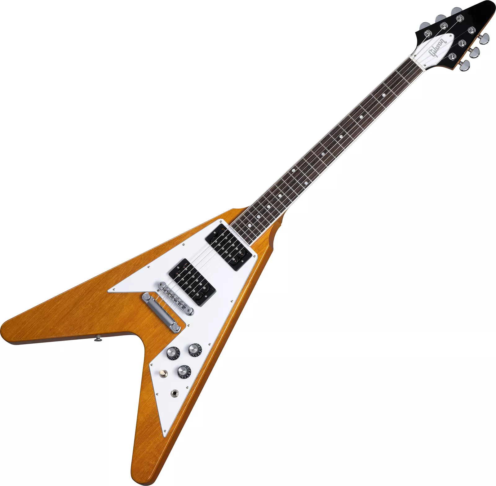 Gibson 70s Flying V Antique Natural guitare électrique avec