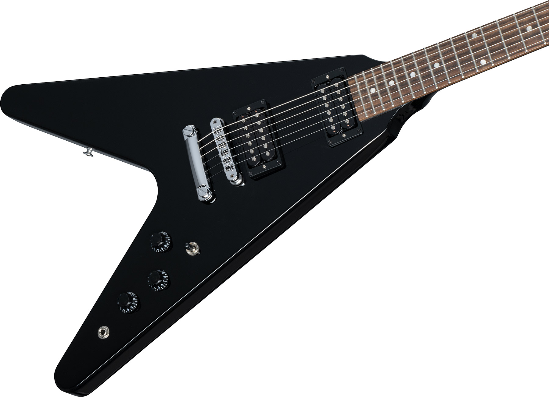 Gibson Flying V 80s 2h Ht Rw - Ebony - Metal electric guitar - Variation 3
