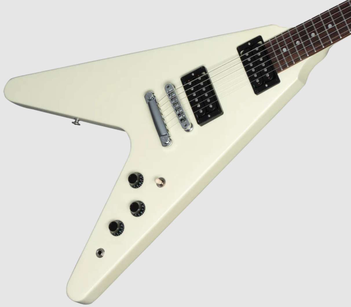 Gibson Flying V 80s 2h Ht Rw - Classic White - Retro rock electric guitar - Variation 3