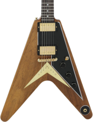 Retro rock electric guitar Gibson Custom Shop 1958 Mahogany Flying V Reissue - Vos walnut