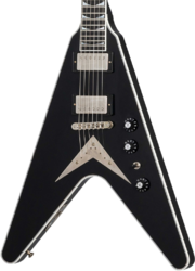 Metal electric guitar Gibson Custom Shop Dave Mustaine Flying V EXP Ltd - Vos ebony