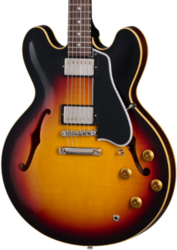 Semi-hollow electric guitar Gibson Custom Shop 1958 ES-335 Reissue Ltd - Murphy lab light aged tri-burst