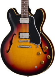 Semi-hollow electric guitar Gibson Custom Shop 1958 ES-335 Reissue Ltd - Murphy Lab Light Aged Tri-Burst