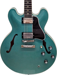 Semi-hollow electric guitar Gibson Custom Shop 1961 ES-335 Reissue - Murphy Lab Inverness Green Sparkle