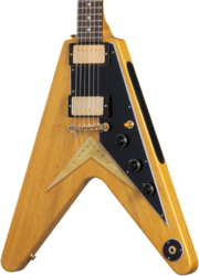 Custom Shop 1958 Korina Flying V Reissue (Black Pickguard) - vos natural