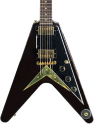 Retro rock electric guitar Gibson Custom Shop 1958 Mahogany Flying V Reissue - Vos oxblood 