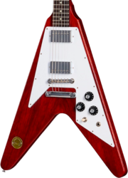 Retro rock electric guitar Gibson Custom Shop 1971 Flying V Medallion Reissue - Medallion Cherry