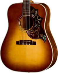 Folk guitar Gibson Custom Shop Artisan Hummingbird Elegant Koa - honey burst