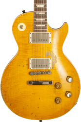 Single cut electric guitar Gibson Custom Shop Kirk Hammett Greeny 1959 Les Paul Standard #932801 - Murphy Lab Aged Greeny Burst