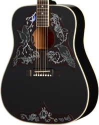 Folk guitar Gibson Custom Shop Kirk Hammett Raven Ltd - Ebony