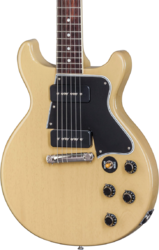 Double cut electric guitar Gibson Custom Shop Les Paul Special DC Ltd - Tv yellow