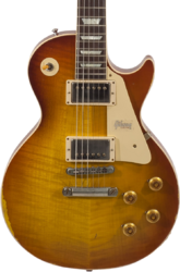 Single cut electric guitar Gibson Custom Shop M2M 1958 Les Paul Standard #88149 - Heavy aged kentucky bourbon fade