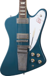 Retro rock electric guitar Gibson Custom Shop Murphy Lab 1963 Firebird V With Maestro Vibrola - Ultra light aged pelham blue