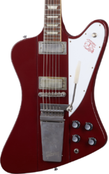Retro rock electric guitar Gibson Custom Shop Murphy Lab 1963 Firebird V With Maestro Vibrola - Light aged cardinal red