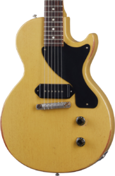 Single cut electric guitar Gibson Custom Shop Murphy Lab 1957 Les Paul Junior Single Cut Reissue - Heavy aged tv yellow