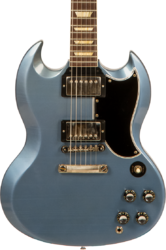 Double cut electric guitar Gibson Custom Shop Murphy Lab 1961 SG Standard Reissue #005822 - Ultra light aged pelham blue