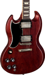 Double cut electric guitar Gibson Custom Shop 1961 SG Standard Reissue Stop Bar LH - Vos cherry red