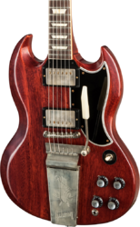 Double cut electric guitar Gibson Custom Shop 1964 SG Standard Reissue W/ Maestro Vibrola - Vos cherry red