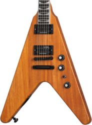 Metal electric guitar Gibson Dave Mustaine Flying V EXP - Antique natural