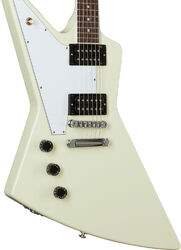 Left-handed electric guitar Gibson 70s Explorer LH - Classic white