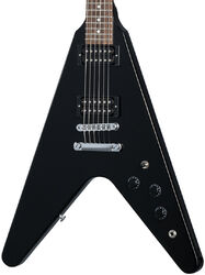 Metal electric guitar Gibson 80s Flying V - Ebony