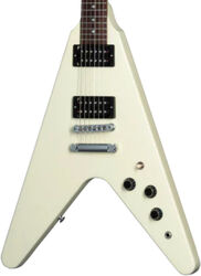 Retro rock electric guitar Gibson 80s Flying V - Classic White