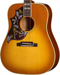 Left-handed folk guitar Gibson Hummingbird Original LH (Baggs HiFi DNA Preamp) - Heritage Cherry Sunburst