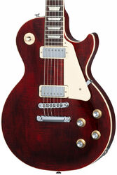Single cut electric guitar Gibson Les Paul 70s Deluxe Plain Top - Wine red