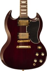 Double cut electric guitar Gibson SG Standard 1961 w. Gold Hardware - aged cherry