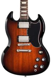 Double cut electric guitar Gibson SG Standard 1961 - Tobacco Sunburst perimeter